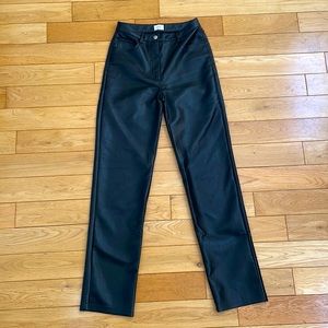Wilfred Melina Vegan Leather Pants - size 4 - black